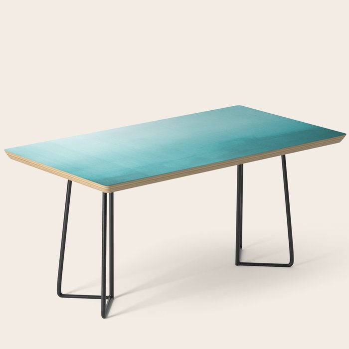 Best Seller Aqua Teal Turquoise Watercolor Ombre Gradient Blend Abstract Art - Aquarium SW 6767 Coffee Table Gallery Image 1