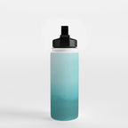 Best Seller Aqua Teal Turquoise Watercolor Ombre Gradient Blend Abstract Art - Aquarium SW 6767 Water Bottle Gallery Image 2