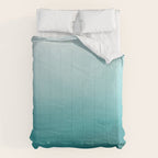 Best Seller Aqua Teal Turquoise Watercolor Ombre Gradient Blend Abstract Art - Aquarium SW 6767 Comforter Gallery Image 6