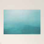 Best Seller Aqua Teal Turquoise Watercolor Ombre Gradient Blend Abstract Art - Aquarium SW 6767 Welcome Mat Gallery Image 1