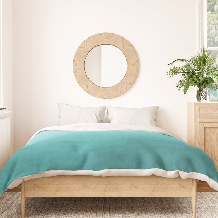 Best Seller Aqua Teal Turquoise Watercolor Ombre Gradient Blend Abstract Art - Aquarium SW 6767 Duvet Cover Gallery Image 3