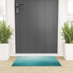 Best Seller Aqua Teal Turquoise Watercolor Ombre Gradient Blend Abstract Art - Aquarium SW 6767 Welcome Mat Gallery Image 3