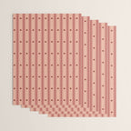 Stripes With Lines and Dots pattern burgundy Wrapping Paper Gallery Image 3