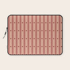 Stripes With Lines and Dots pattern burgundy Laptop Sleeve Gallery Image 1