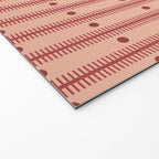 Stripes With Lines and Dots pattern burgundy Welcome Mat Gallery Image 2