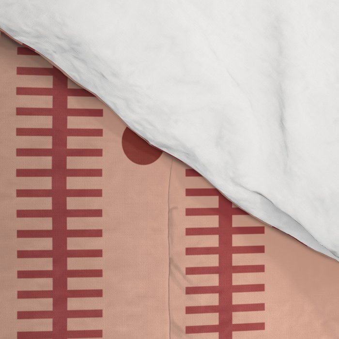 Stripes With Lines and Dots pattern burgundy Comforter Gallery Image 4