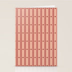 Stripes With Lines and Dots pattern burgundy Stationery Card Gallery Image 2