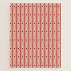 Stripes With Lines and Dots pattern burgundy Jigsaw Puzzle Gallery Image 1