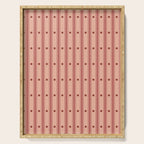 Stripes With Lines and Dots pattern burgundy Serving Tray Gallery Image 1