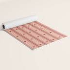 Stripes With Lines and Dots pattern burgundy Yoga Mat Gallery Image 2