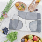 Minimal Blue Grey Shapes Cutting Board Gallery Image 2