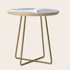 Minimal Blue Grey Shapes Side Table Gallery Image 1