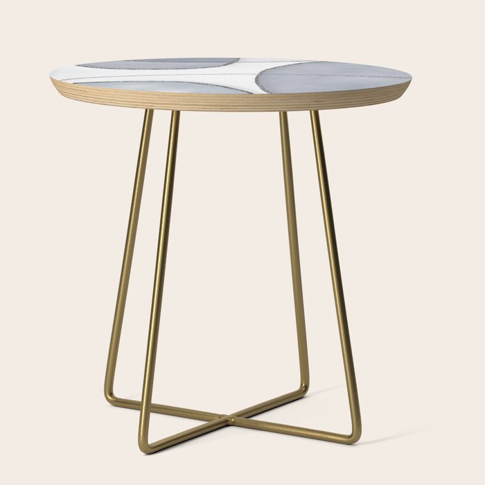 Minimal Blue Grey Shapes Side Table Gallery Image 1
