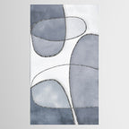Minimal Blue Grey Shapes Tablecloth Gallery Image 2