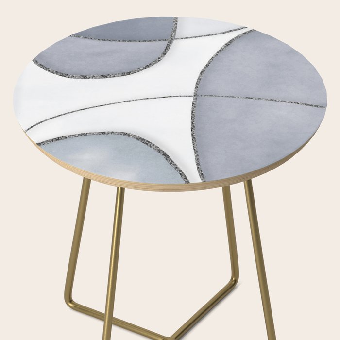 Minimal Blue Grey Shapes Side Table Gallery Image 2
