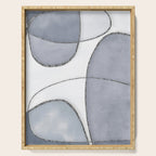 Minimal Blue Grey Shapes Serving Tray Gallery Image 1