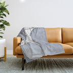 Minimal Blue Grey Shapes Throw Blanket Gallery Image 1