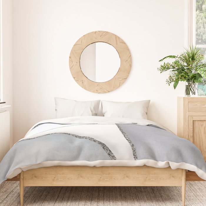 Minimal Blue Grey Shapes Duvet Cover Gallery Image 3