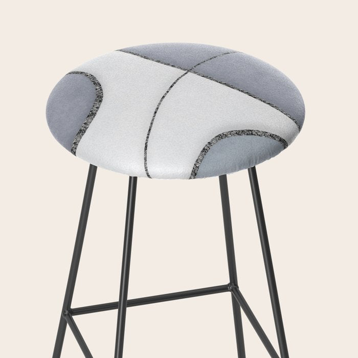 Minimal Blue Grey Shapes Stool Gallery Image 2