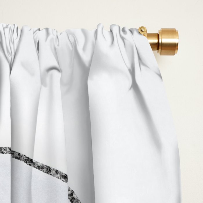 Minimal Blue Grey Shapes Window Curtain Gallery Image 2