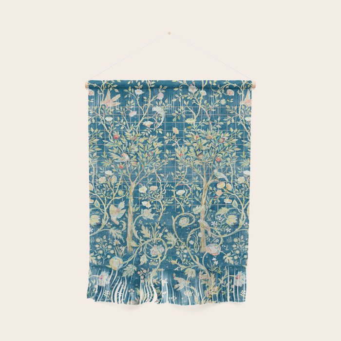 William Morris Melsetter Trellis Dark Blue  Wall Hanging Gallery Image 1