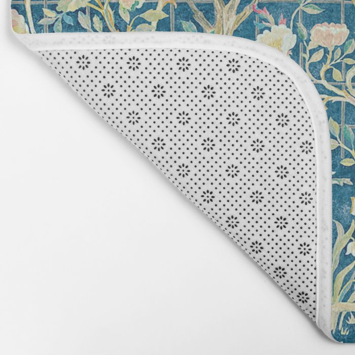 William Morris Melsetter Trellis Dark Blue  Bath Mat Gallery Image 2