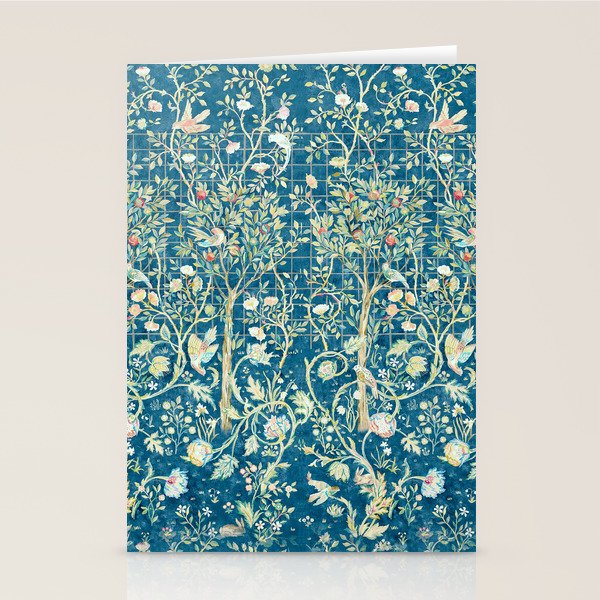 William Morris Melsetter Trellis Dark Blue  Stationery Card Gallery Image 2