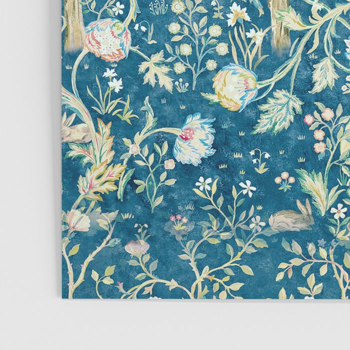 William Morris Melsetter Trellis Dark Blue  Poster Gallery Image 3