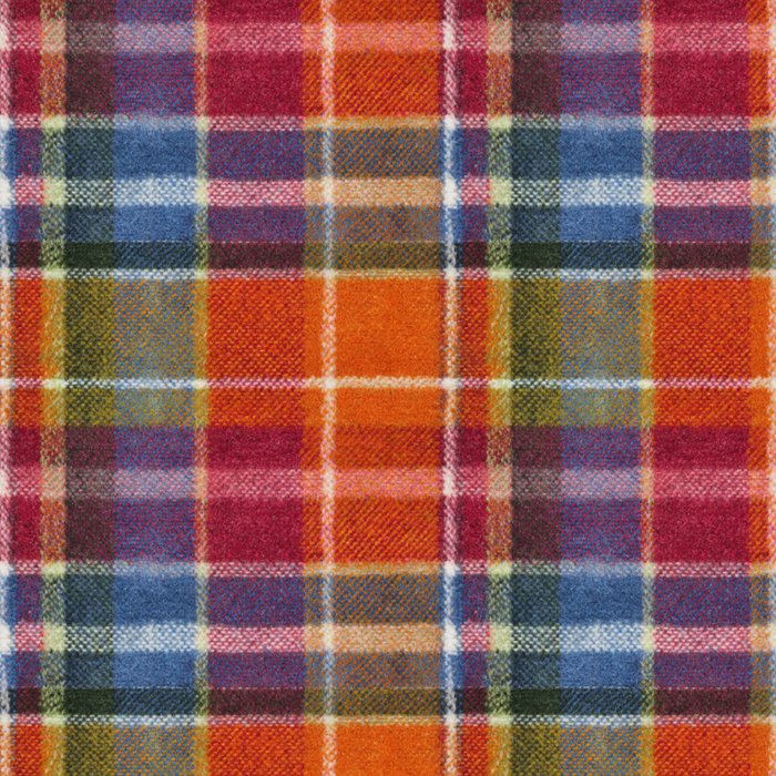 Bold Colorful Tartan Plaid Pattern in Red Orange and Blue  Coffee Mug Gallery Image 2