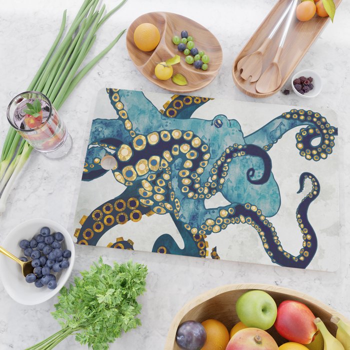 Metallic Octopus VI Cutting Board Gallery Image 2