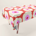 Pink, Red and White Flower Tablecloth Gallery Image 1