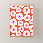 Pink, Red and White Flower Mini Art Print Gallery Image 1