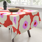 Pink, Red and White Flower Tablecloth Gallery Image 3