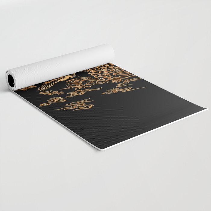 Crane and clouds Yoga Mat Gallery Image 2