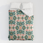 Indian Floral - pink and green  Comforter Gallery Image 6