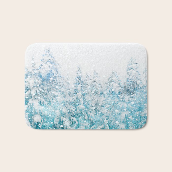 Snowy Pines Bath Mat Gallery Image 1