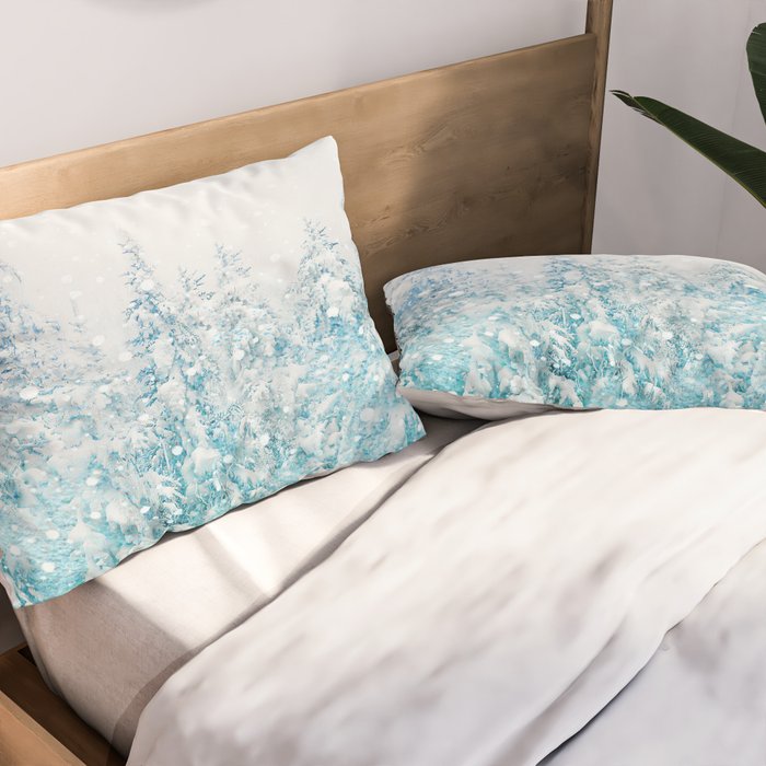 Snowy Pines Pillow Sham Gallery Image 2