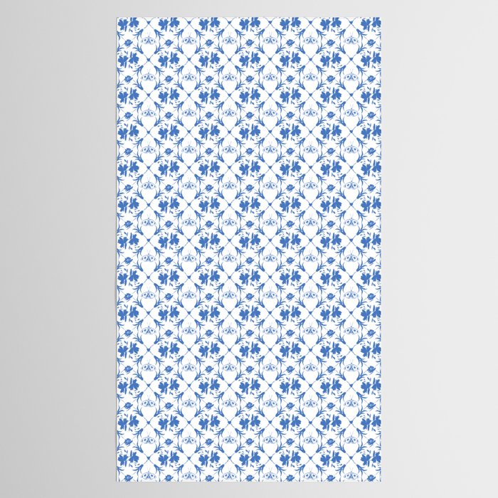 Floral Pleasure blue B Tablecloth Gallery Image 2