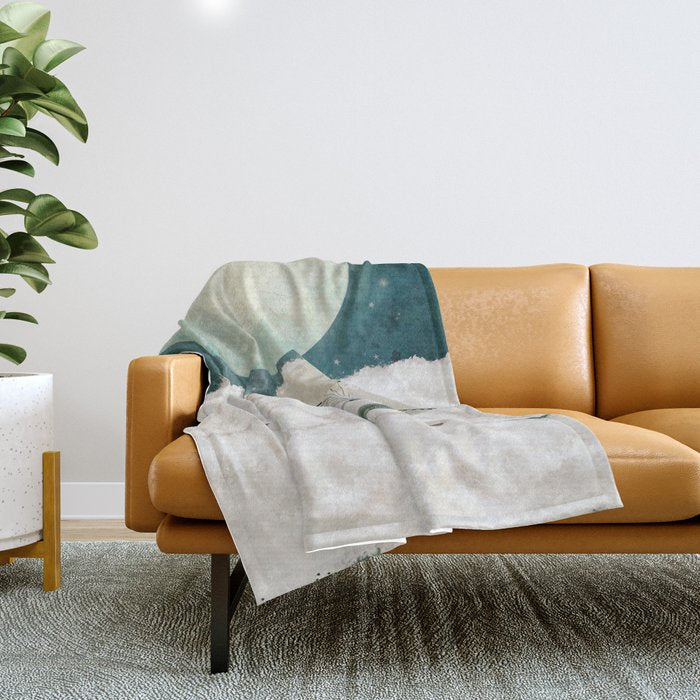 arctic explorers Throw Blanket Gallery Image 1