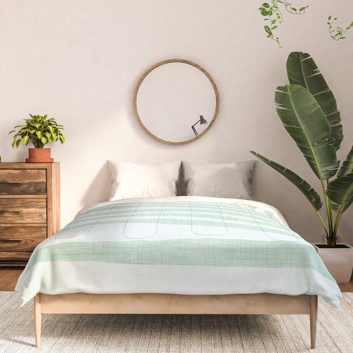 Mint Green Minimal Palm Silhouette Comforter Gallery Image 3