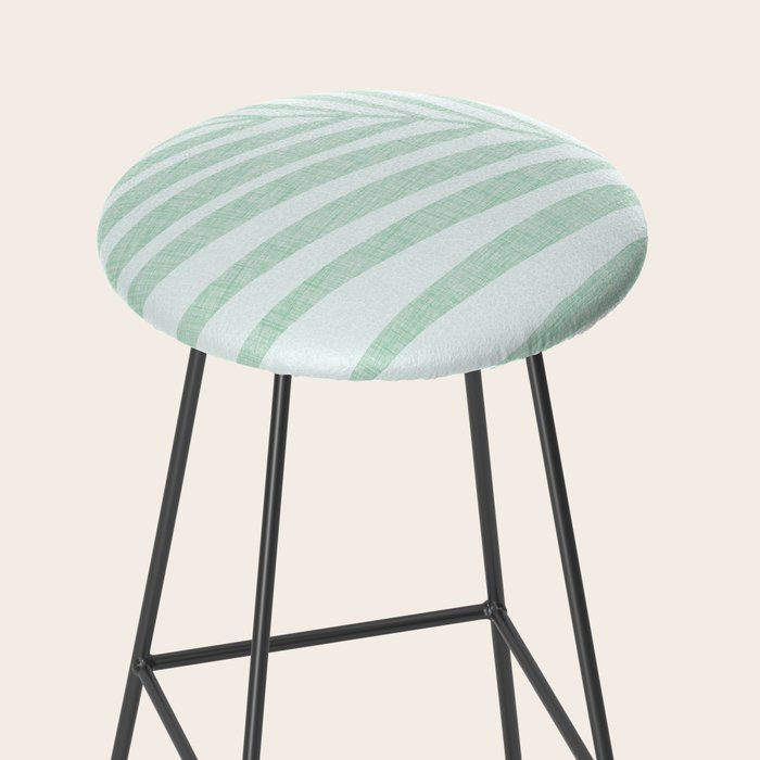 Mint Green Minimal Palm Silhouette Stool Gallery Image 2