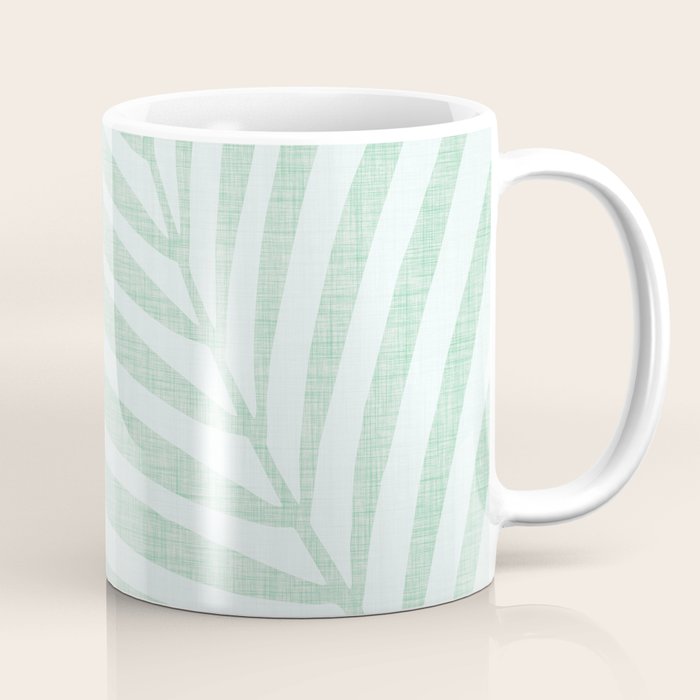 Mint Green Minimal Palm Silhouette Coffee Mug Gallery Image 1