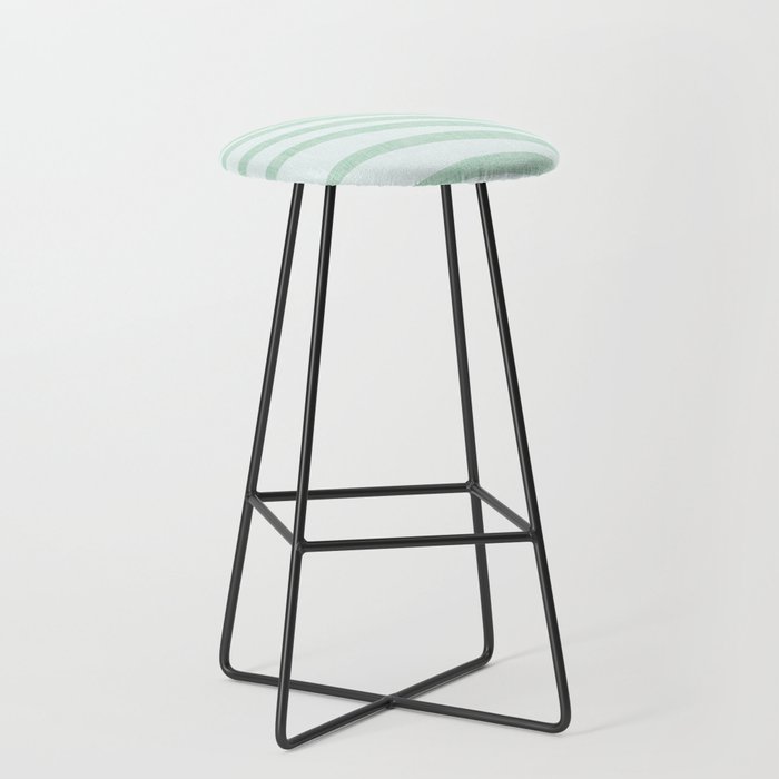 Mint Green Minimal Palm Silhouette Stool Gallery Image 1