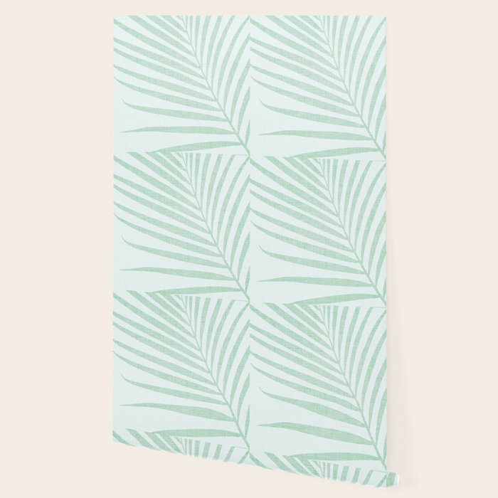 Mint Green Minimal Palm Silhouette Wallpaper Gallery Image 2
