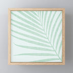 Mint Green Minimal Palm Silhouette Mini Art Print Gallery Image 1