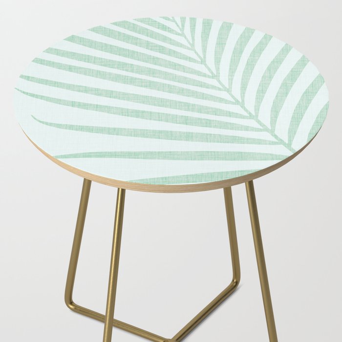 Mint Green Minimal Palm Silhouette Side Table Gallery Image 2