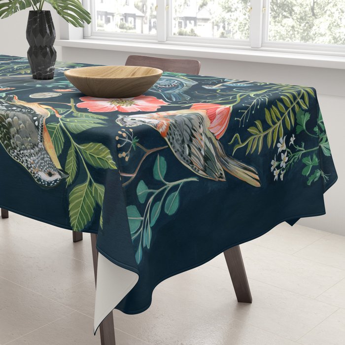 Birds Garden Tablecloth Gallery Image 3