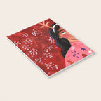 Festive groovy retro holiday woman portrait Notebook Gallery Image 3