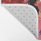 Festive groovy retro holiday woman portrait Bath Mat Gallery Image 2
