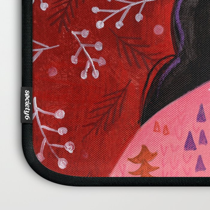 Festive groovy retro holiday woman portrait Laptop Sleeve Gallery Image 3